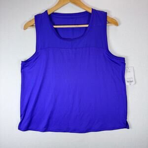 Xersion Quick Dri Tank Top Womens Large Violet Mesh Athletic Sleeveless NWT